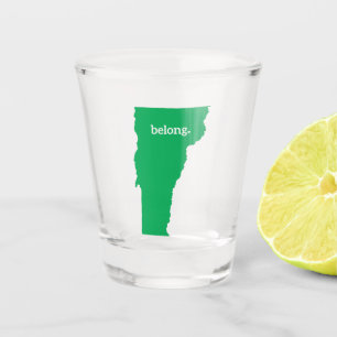 Heart Vermont Belong State Map Shot Glass