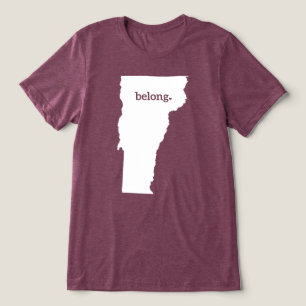 Heart Vermont Belong State Map Tri-Blend Shirt