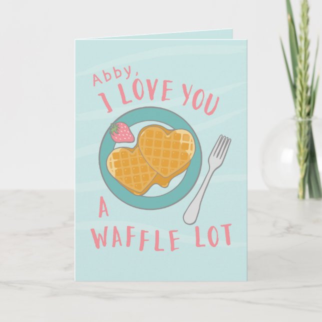 Heart Waffles child's birthday custom design Card (Front)