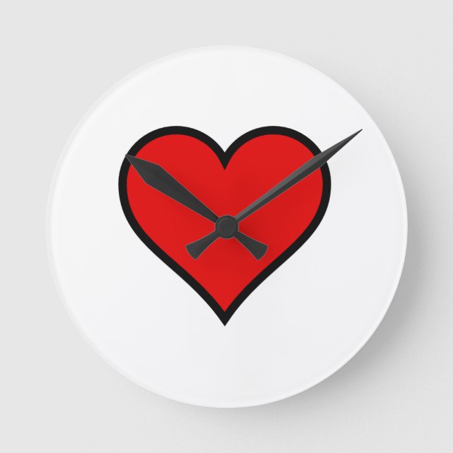 ~Heart~ WALLCLOCK, CUSTOMIZE IT! Round Clock (Front)