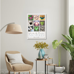 Heart Warming Monogram Photo Canvas Print