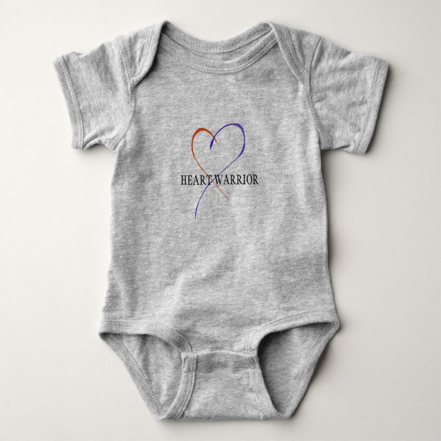 Heart Warrior Baby Bodysuit (Front)