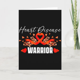 Heart Warrior Girls Red Heart Disease Awareness Mo Card