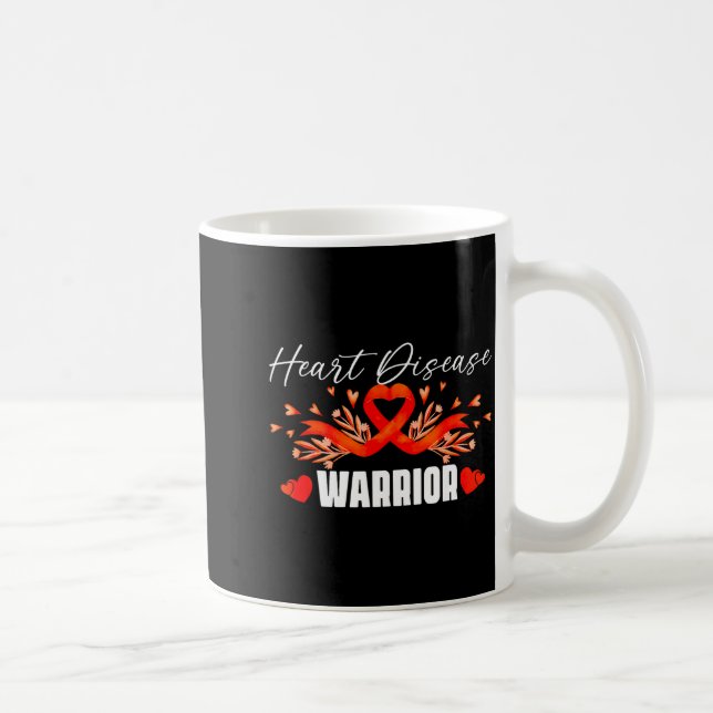 Heart Warrior Girls Red Heart Disease Awareness Mo Coffee Mug (Right)