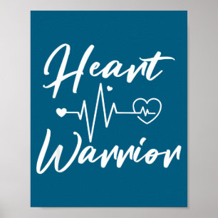 Heart warrior heart disease awareness month chd go poster