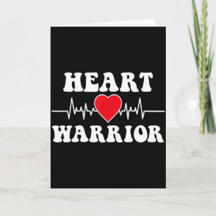Heart Warrior Heart Disease Awareness Month Red He Card
