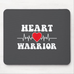 Heart Warrior Heart Disease Awareness Month Red He Mouse Pad