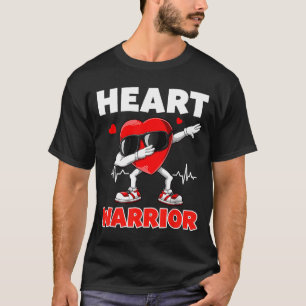 Heart Warrior Heart Disease Awareness Month Red He T-Shirt