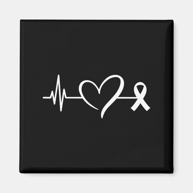 Heart Warrior Heartbeat American Heart Disease Awa Magnet (Front)