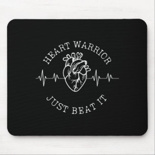 Heart Warrior Just Beat It Heart Disease Awareness Mouse Pad