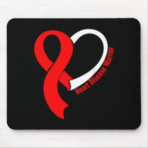 Heart Warrior Month Heart Ribbon Heart Disease Awa Mouse Pad