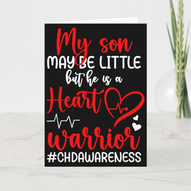 Heart Warrior Mother Chd Awareness Chd Mum Of A Ch Card (Front)