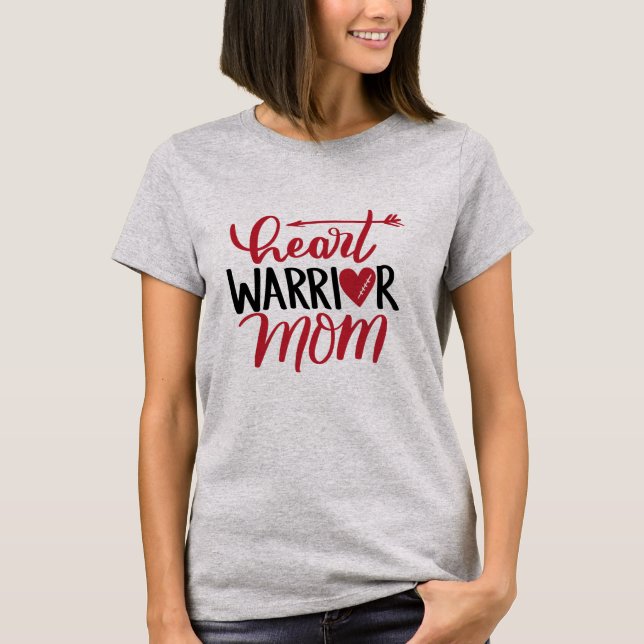 Heart Warrior Mum T-Shirt (Front)