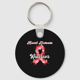 Heart Warrior Red Heart Disease Awareness Ribbon S Key Ring