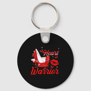Heart Warrior Red High Heels Heart Disease Awarene Key Ring