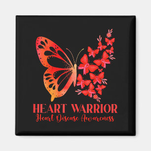 Heart Warrior Red Ribbon Butterfly Heart Disease A Magnet