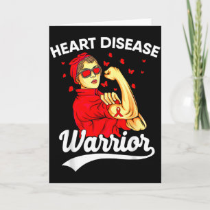 Heart Warrior Unbreakable Women Red Heart Disease Card