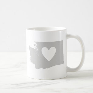 Heart Washington state silhouette Coffee Mug