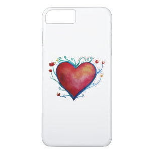 Heart Watercolor Apple iPhone 7 Plus, Barely There iPhone 8 Plus/7 Plus Case