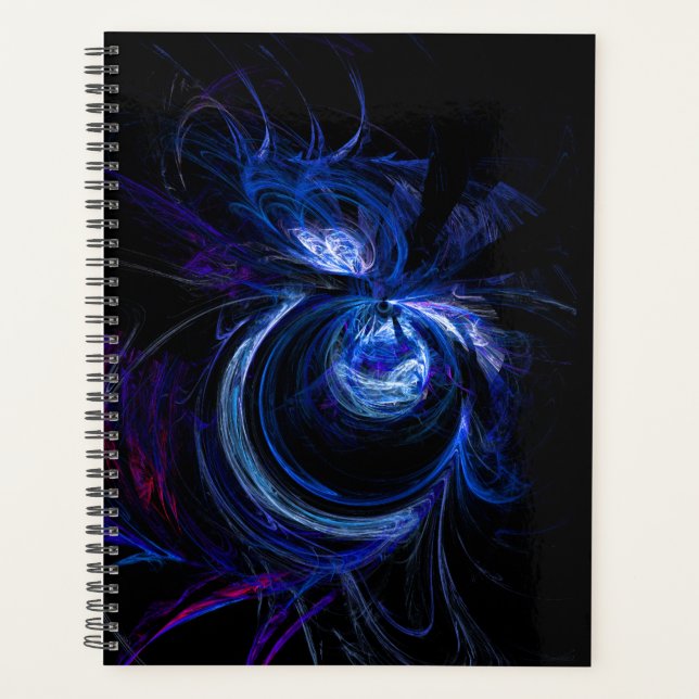 Heart Webbing Fractal Notebook Planner (Front)