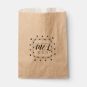 Heart Wedding Logo Seed Packets Wedding Favour Bag