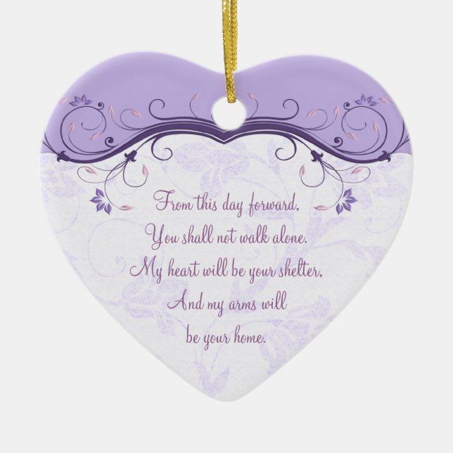 Heart Wedding Love Favour Ornament (Front)