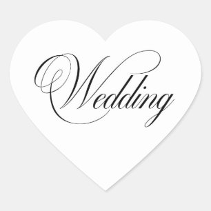 heart wedding stickers