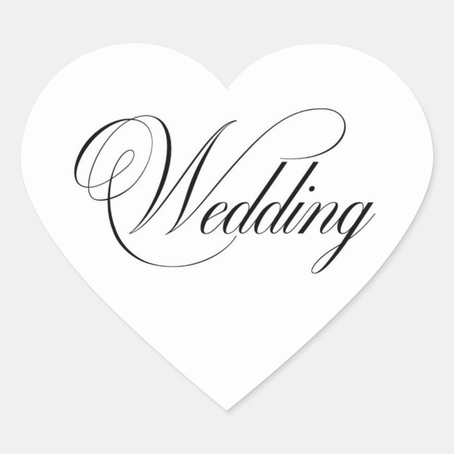 heart wedding stickers (Front)