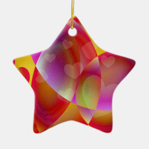 Heart Whimsy Star Ornament
