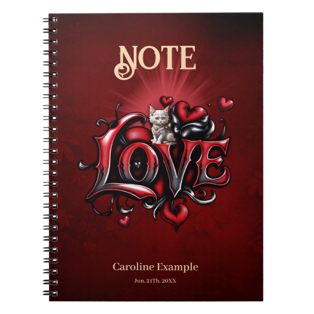 Heart Whispers: The Magic of Love Notebook (Front)