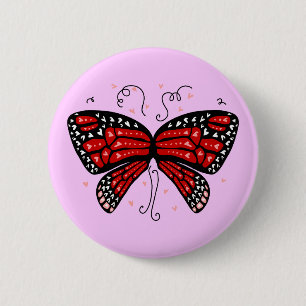 Heart Wings 6 Cm Round Badge