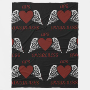Heart/Wings...APS Fleece Blanket