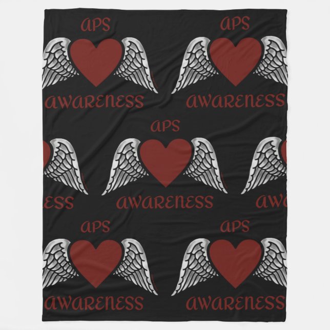 Heart/Wings...APS Fleece Blanket (Front)