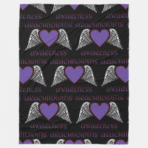 Heart/Wings...Arachnoiditis Fleece Blanket
