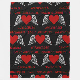 Heart/Wings...Brain Aneurysm Fleece Blanket