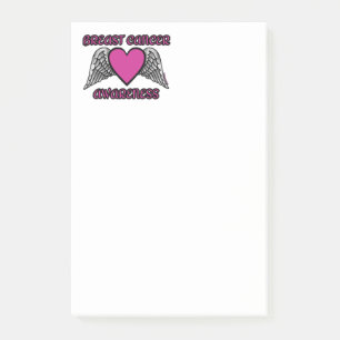 Heart/Wings...Breast Cancer Post-it Notes