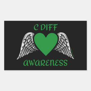 Heart/Wings...C Diff Rectangular Sticker