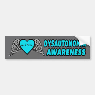 Heart/Wings...Dysautonomia Bumper Sticker
