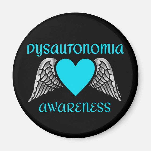 Heart/Wings...Dysautonomia Magnet (Front)