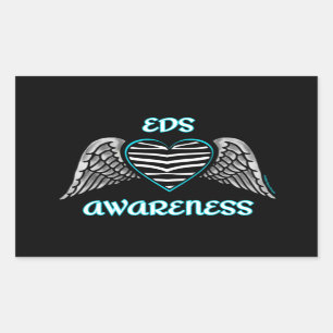 Heart/Wings...EDS Rectangular Sticker