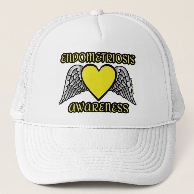 Heart/Wings...Endometriosis Trucker Hat (Front)