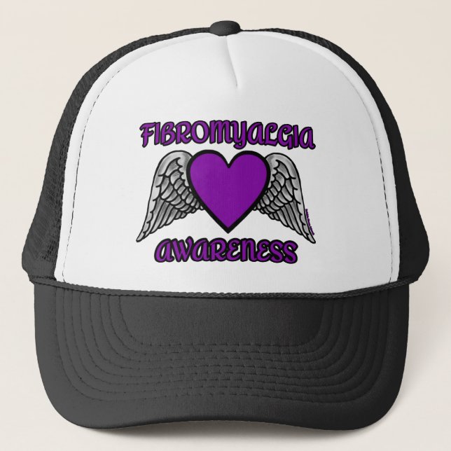 Heart/Wings...Fibro Trucker Hat (Front)