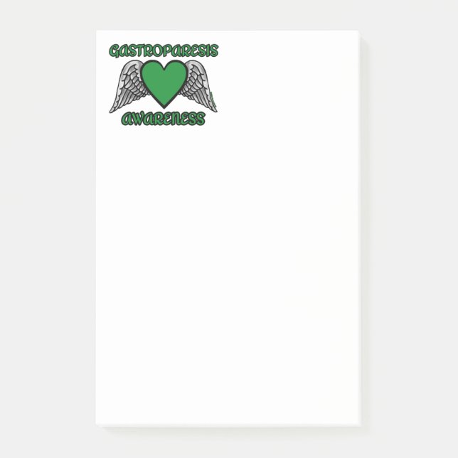 Heart/Wings...Gastroparesis Post-it Notes (Front)