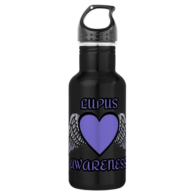 Heart/Wings...Lupus 532 Ml Water Bottle (Front)