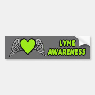 Heart/Wings...Lyme Bumper Sticker