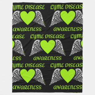 Heart/Wings...Lyme Fleece Blanket