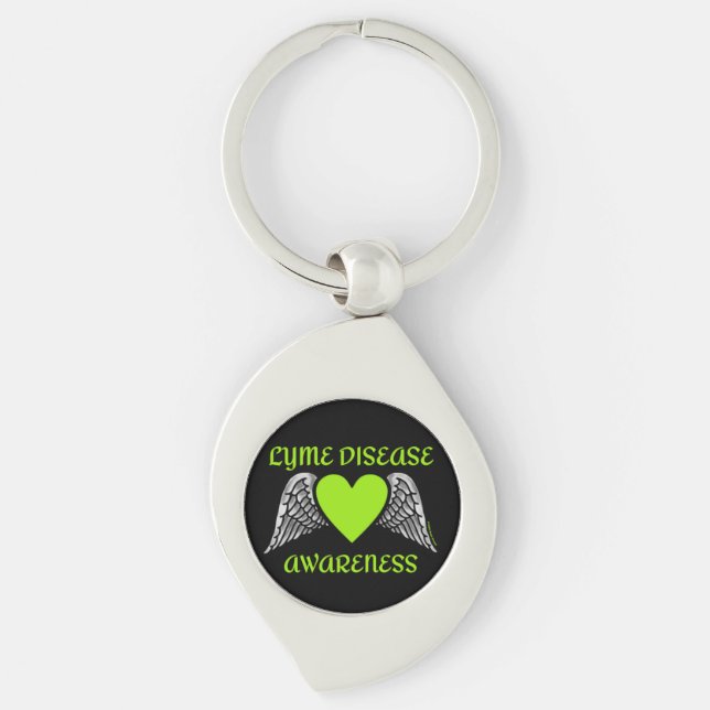 Heart/Wings...Lyme Key Ring (Front)