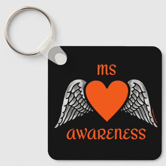 Heart/Wings...MS Key Ring (Front)