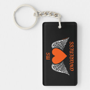 Heart/Wings...MS Keychain