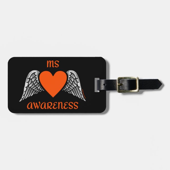 Heart/Wings...MS Luggage Tag (Front Horizontal)